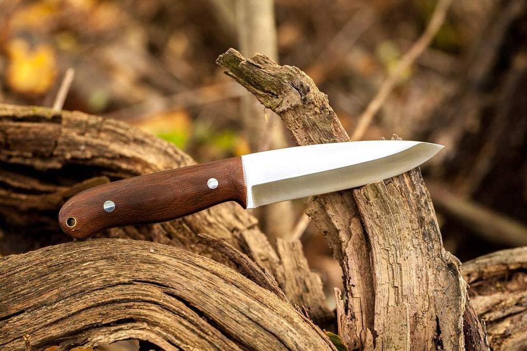 Bruder Woodsman Bushcraft Knife - Brown Micarta