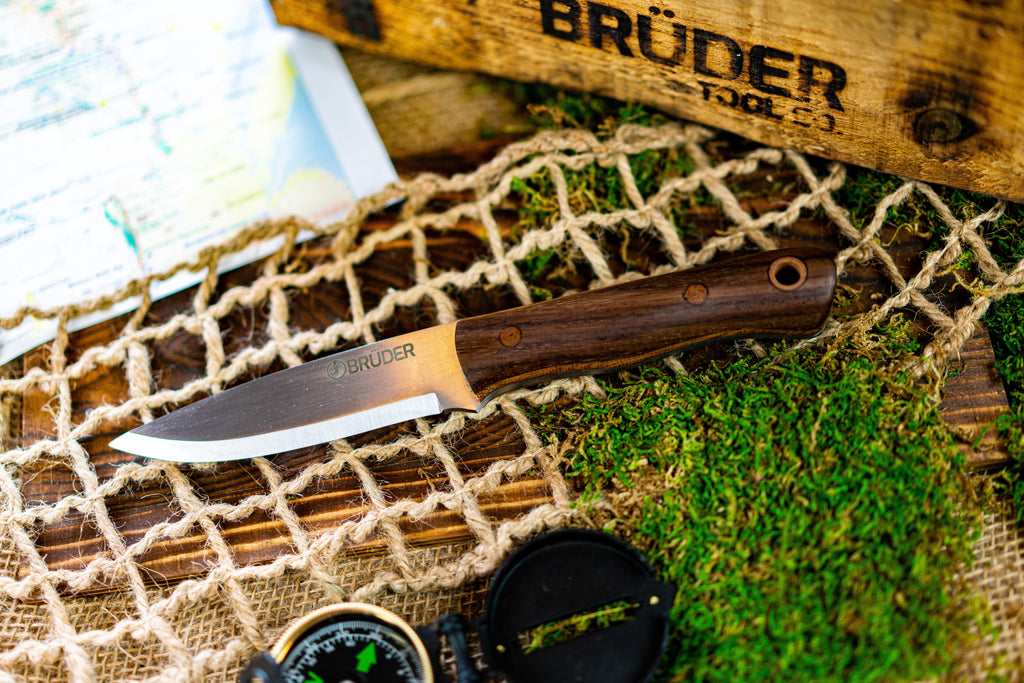 Brüder Alger Bushcraft Knife - Indian Rosewood - Scandi Grind
