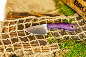 Brüder Skinner/EDC knife - Purple Burlatex