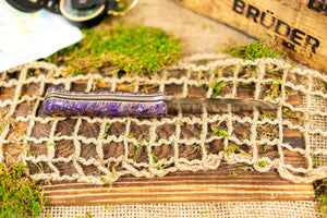 Brüder Alger Bushcraft Knife - Purple/Green Triple Dyed Burl